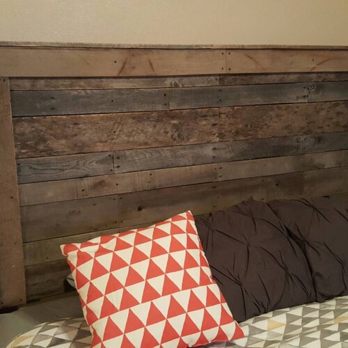 Reclaimed Wood Hanging Headboard Headboard With Posts Etsy