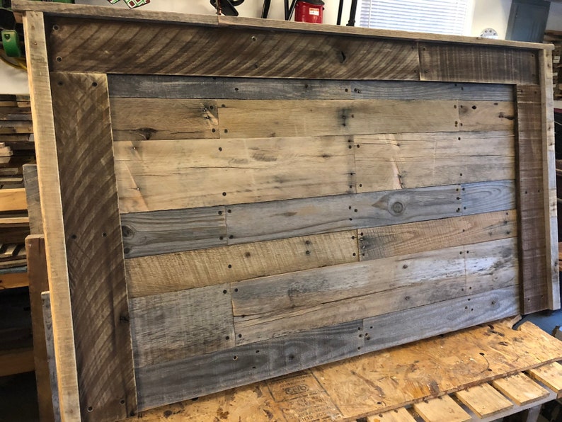 Reclaimed Pallet headboard image 8