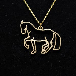 Piaffe - dressage horse pendant - horse necklace