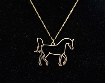 Arabian horse pendant, necklace, horse necklace