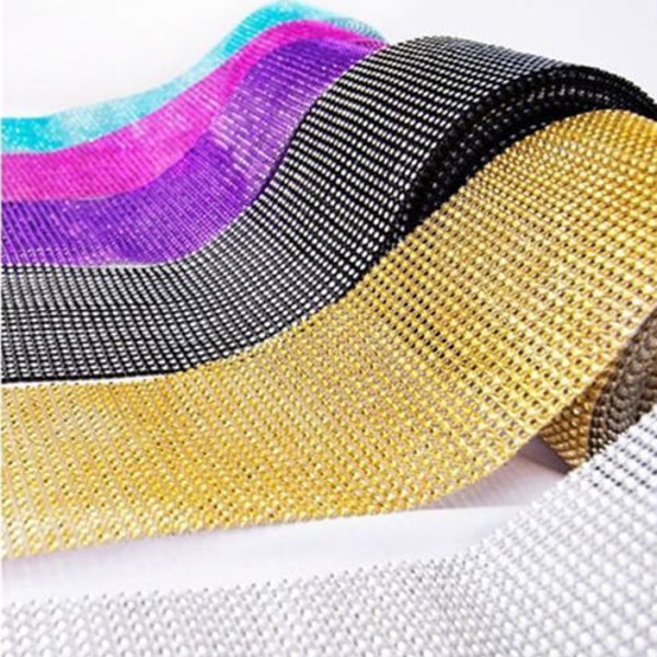 4.75" x 1 Diamond Bendable Mesh Wrap Roll Sparkle Rhinestone Crystal Ribbon