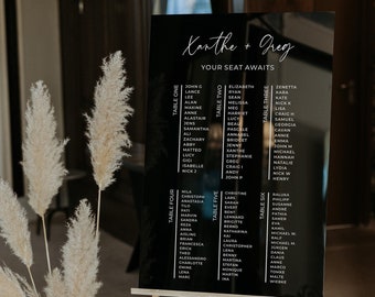 Wedding Seating Chart - Find Your Seat Sign - Table Plan Sign - Please be Seated Sign - Seating Chart Arranged by Table Number