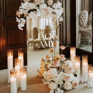 Gold Mirror Acrylic Wedding Welcome Sign - Wedding Reception Sign - Welcome Ceremony Sign - Wedding Signage - Modern Wedding Signs