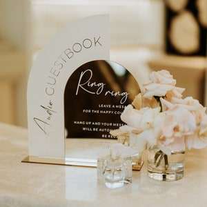 Audio Guestbook Sign - Telephone Guest Book Sign - Audio Guest Book - Phone Message Guestbook - Wedding Reception Decor - Wedding Table Sign