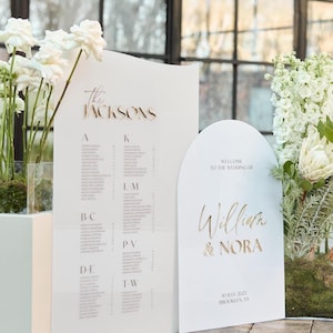 Hochzeit Signage Set, Sitzplan & Willkommensschild - Hochzeit Sitzplan - Personalisierte Acryl Hochzeitsschilder - Hochzeitsdekor