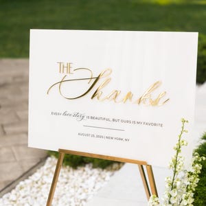 Acrylic Wedding Welcome Sign - 3D Gold Mirror Wedding Sign - Wedding Decorations - Reception Signage - Wedding Ceremony Decor