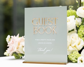 Lot de plaques de mariage, vert sauge - livre d'or, cartes et cadeaux, souvenir d'amour - décoration de table de réception