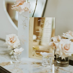 Enseigne de bar en acrylique - Boissons exclusives pour mariage - Menu de bar personnalisé - Boissons pour elle et lui - Enseigne pour cocktails de mariage - Signalétique de mariage
