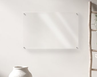 Blank Dry Erase Board for Office and Home | Brainstorming Session Board | Clear Landscape/ Portrait Panel | Large Acrylic Wall Hanging