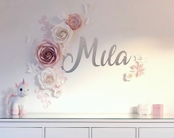 Juego De Flores De Papel De Lujo Decoracion De La Pared Del Etsy