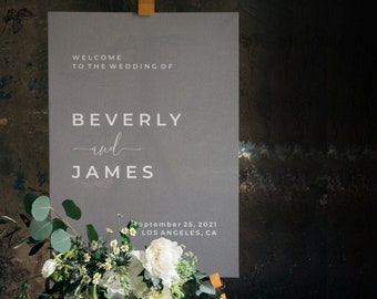Frosted Acrylic Wedding Welcome Sign - Wedding Signage - Acrylic Wedding Sign - Custom Wedding Sign - Acrylic Welcome Sign