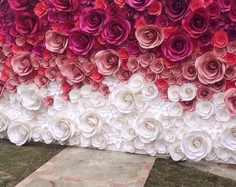 large paper flowers etsy paper flower backdrops