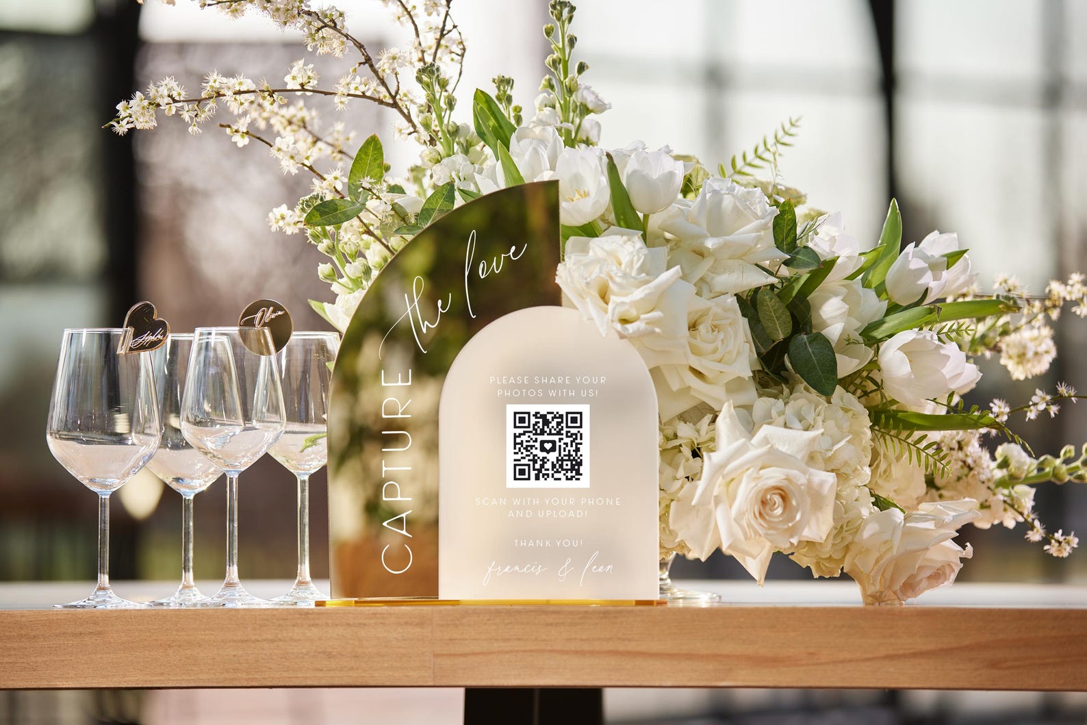 Reception Scanable Collateral Qr Code Wedding QR Code Sign - Capture the Love - Reception Table Decor - Etsy