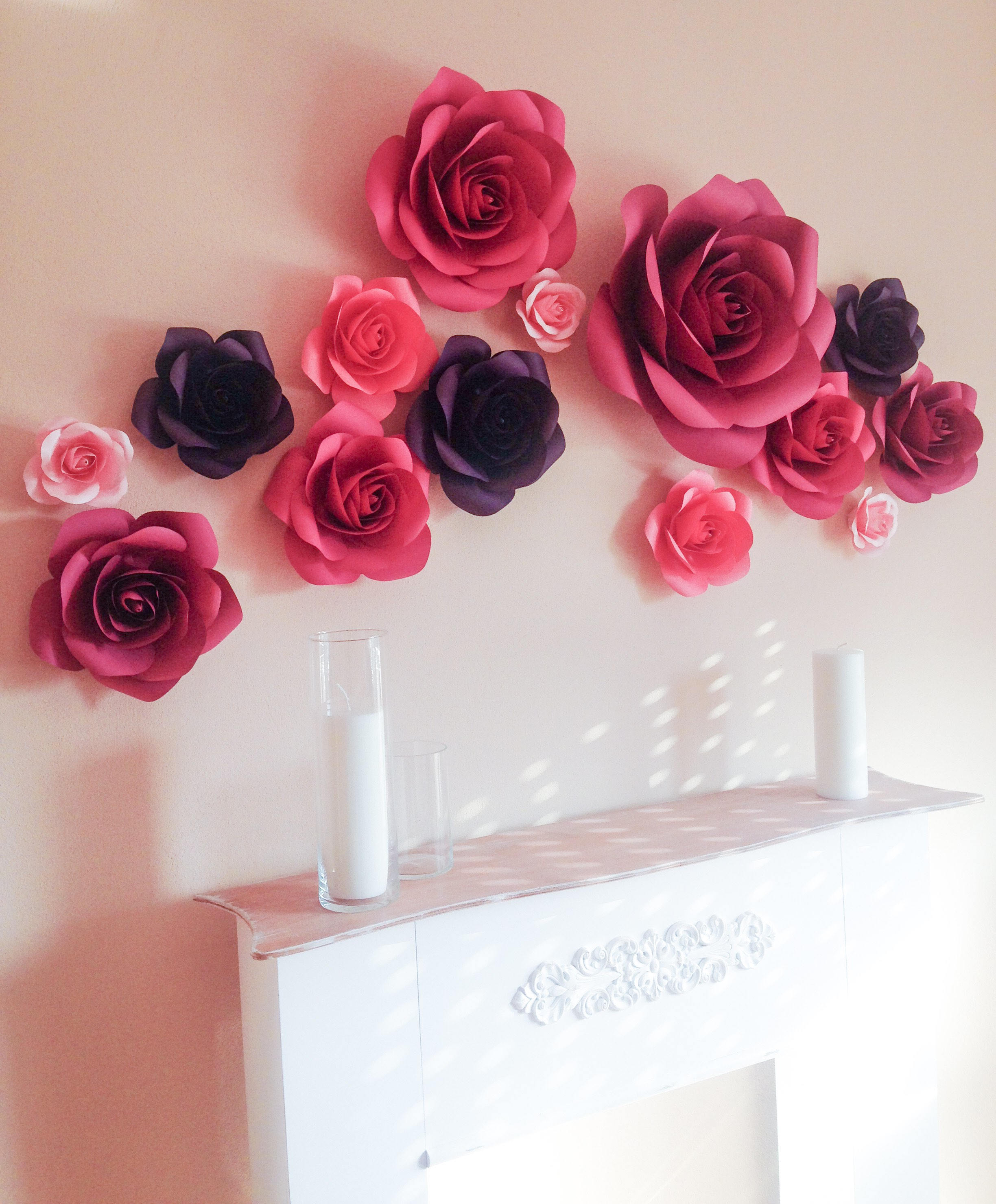 Luxury Paper Flowers Paper Flowers Wedding Decorations Paper Flowers Wall  Decor Large Paper Flowers Paper Flower Wall 