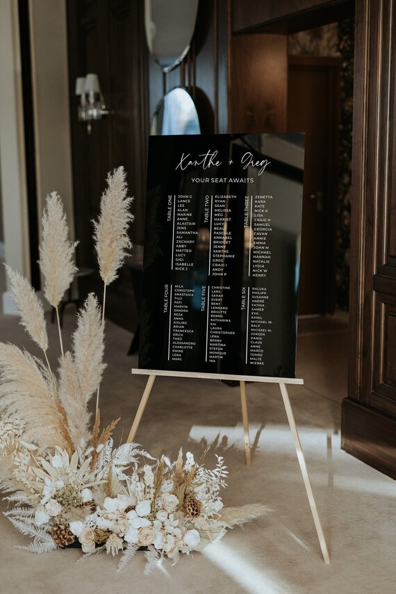 Find Your Seat Wedding Seating Chart Sign