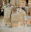 Set of 3 Wedding Signs Bundle - Seating Chart Sign - Wedding Welcome Sign - Reception Signage - Gold Mirror Signs - Happily Ever After Party product logo