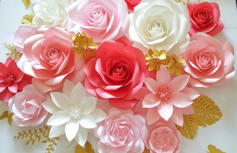 Giant Paper Flowers Paper Flower Wall Decor Large Paper Etsy