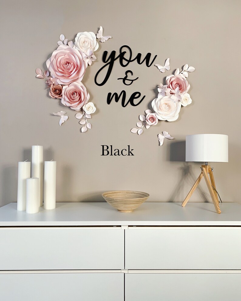 Decoracion De La Pared De Las Flores De Papel Decoracion De Etsy