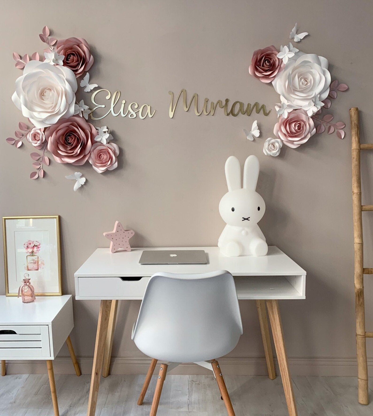 Nursery Wall Decor Paper Flowers Decor Paper Flowers Set | Etsy