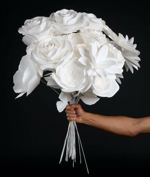 Bouquet De Fleur De Papier Fleurs De Papier De Mariage Décoration De Table De Mariage Décor De Réception De Mariage