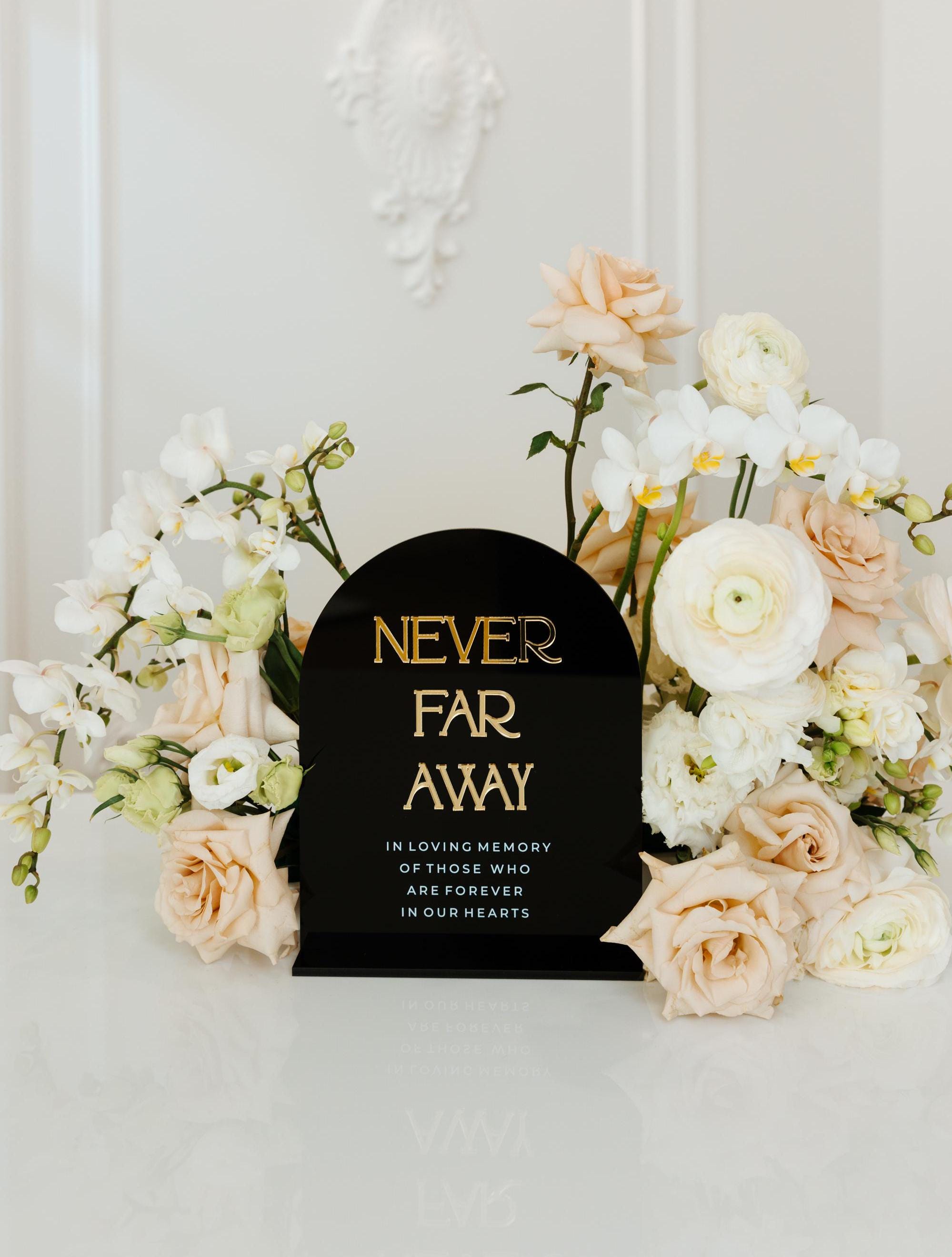 Black Acrylic Wedding Signage - in Loving Memory, Cards & Gifts ...