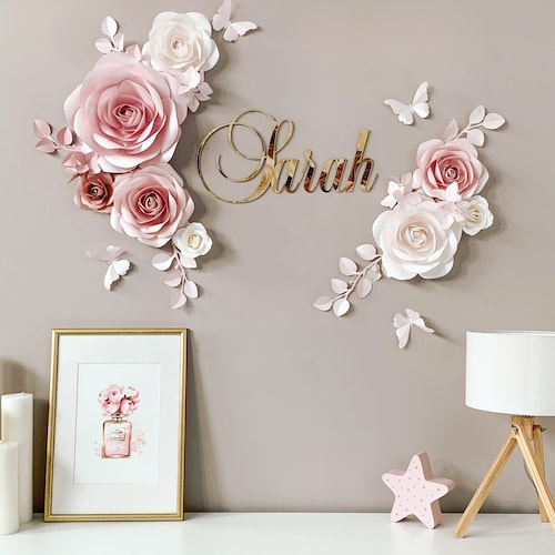Paper Flowers Nursery Nursery Wall Decor Paper Flowers Etsy