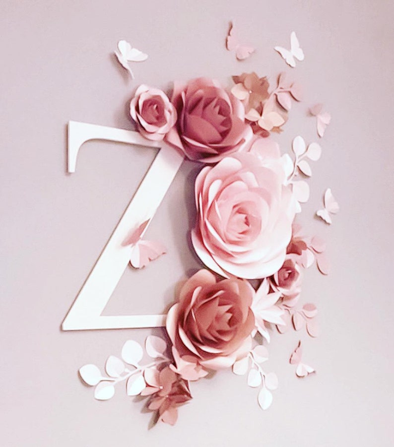 Luxury Paper Flowers Set Paper Flowers Wall Decor Paper Etsy