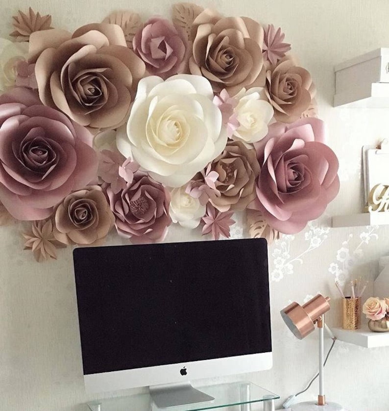 Paper Flowers Decorations Large Paper Flowers Nursery Etsy