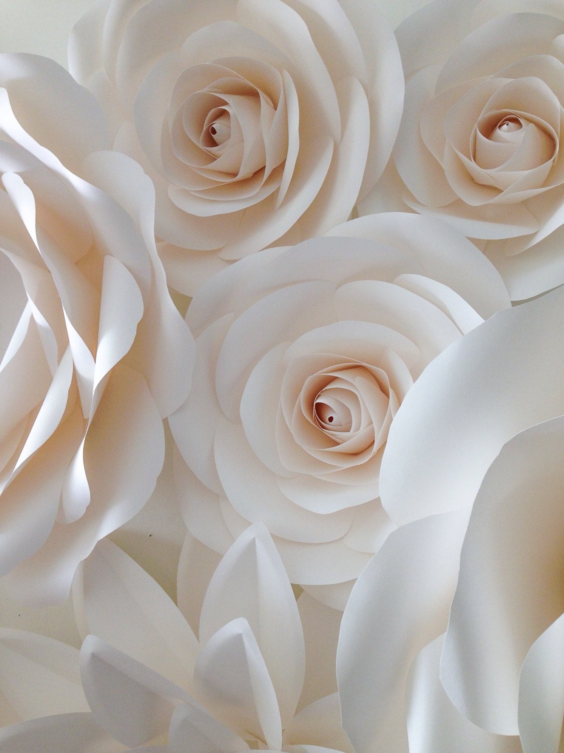 White Paper Flowers Wedding Reception Decor Wedding Etsy