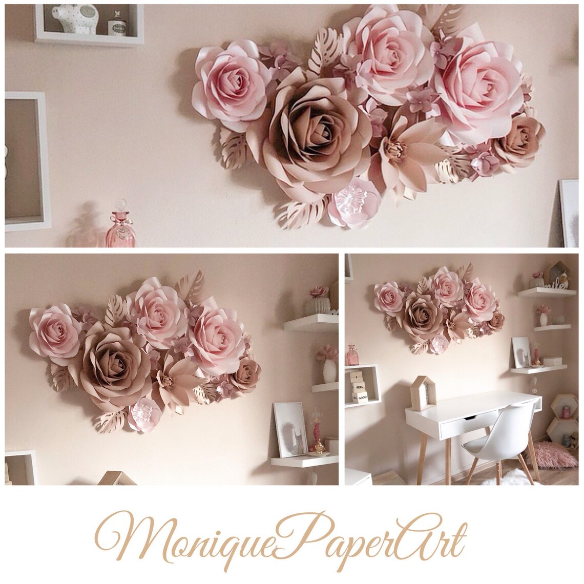 Large Paper Flowers Nursery Wall Decor Baby Shower Flower Etsy
