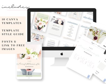 Event Plannista CANVA Workbook Templates for Bloggers and Business - Canva Template, workbook, worksheet, planner