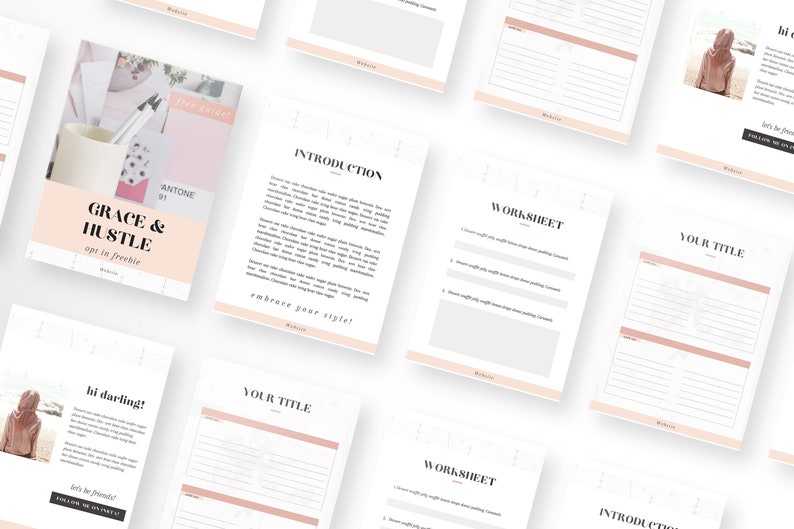 BUNDLE Grace and Hustle Canva Templates Canva Template | Etsy