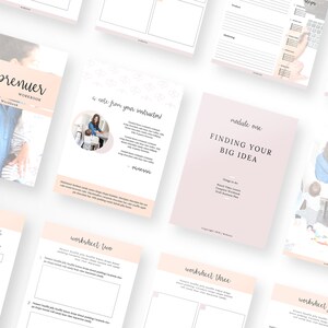 Momprenuer CANVA Workbook Template for Bloggers and Business Canva Template, eBook image 2