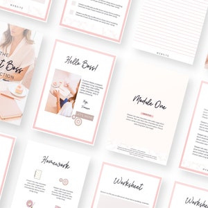 Sweet Boss CANVA Workbook Templates for Bloggers and Business Canva Template, workbook, worksheet, planner image 2