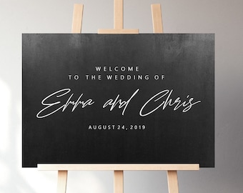 Wedding Sign Decal Welcome Sign Sticker Wedding Signage Decor Chalkboard Decal Mirror Decal Welcome To The Wedding Custom Name Vinyl Decal