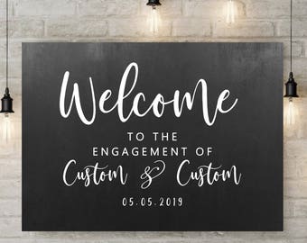 Custom Engagement Party Sign Engagement Party Decor Idea DIY Signage Vinyl Sticker Party Decal Welcome Decal Custom Names Personalised Date