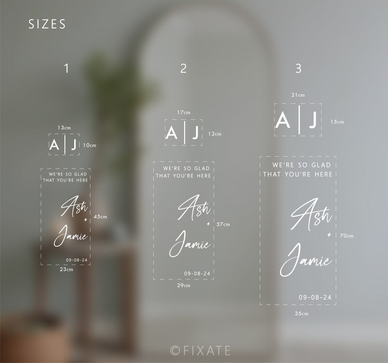 Wedding Mirror Sticker Vinyl Decal For Mirror DIY Wedding Sign Custom Decal We're So Glad Your Here Wedding Mirror Monogram Personalised 02 image 4