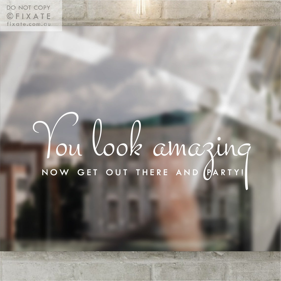 Wedding Mirror Decal Wedding Mirror Sign Bathroom Decal Etsy