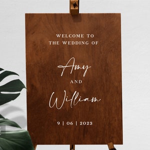 Welcome Wedding Sign Decal Welcome To Our Wedding Decal Vinyl Lettering Custom Wedding Name and Date Decal Personalised Signage DIY Sign