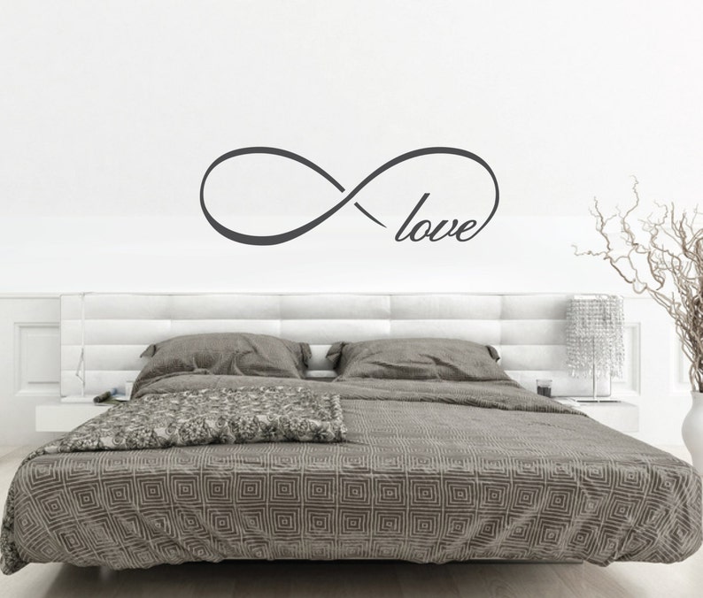 Infinity Wall Decal Symbol Bedroom Wall Sticker Above Bed Etsy