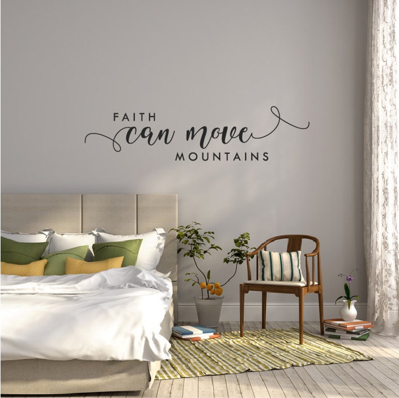 bible verse wall decal quote bedroom scripture wall sticker | etsy
