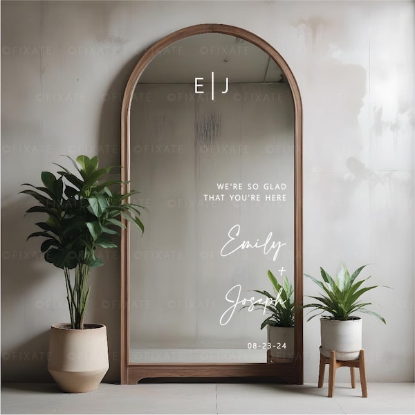 Mirror Wedding Stickers Etsy