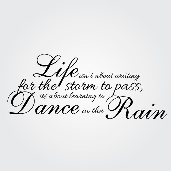 LIFE ISN'T ABOUT WAITING Quote Decal WALL STICKER Art Home Decor Dance SQ1015