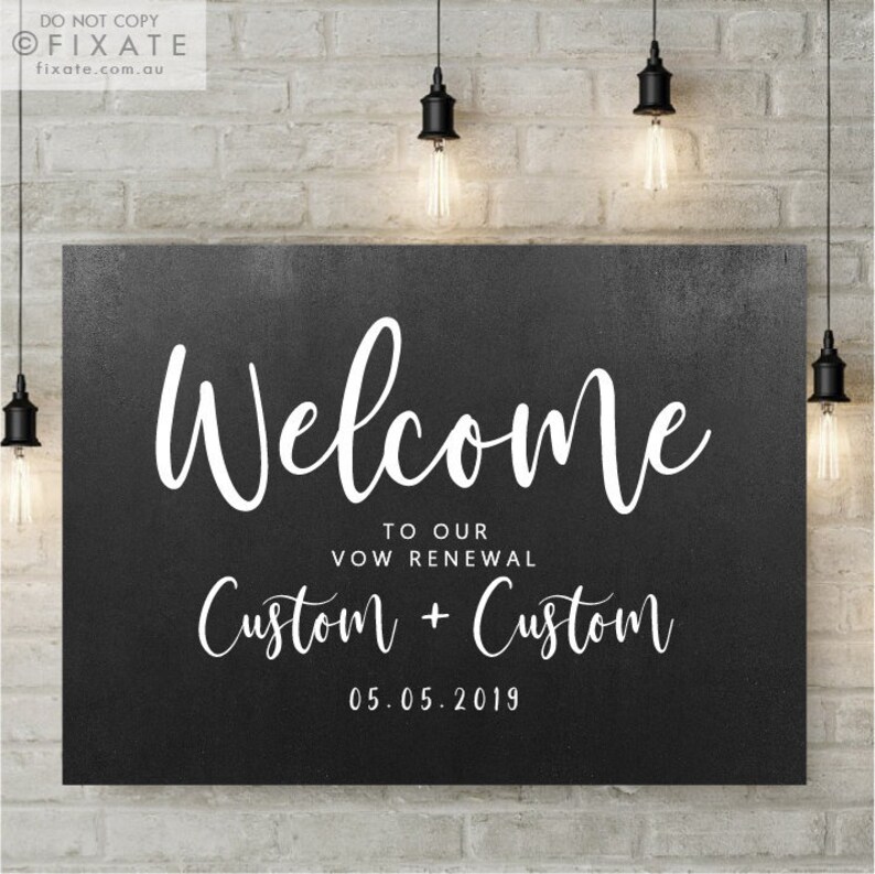 To Our Vow Renewal Sign Vow Renewal Decor Chalkboard Decal
