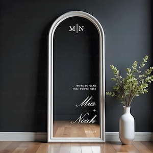 Wedding Mirror Decal Welcome Sign Stickers Welcome Decal Tall Mirror Sign Removable Wedding Ceremony Signage We&#39;re So Glad You&#39;re Here 33