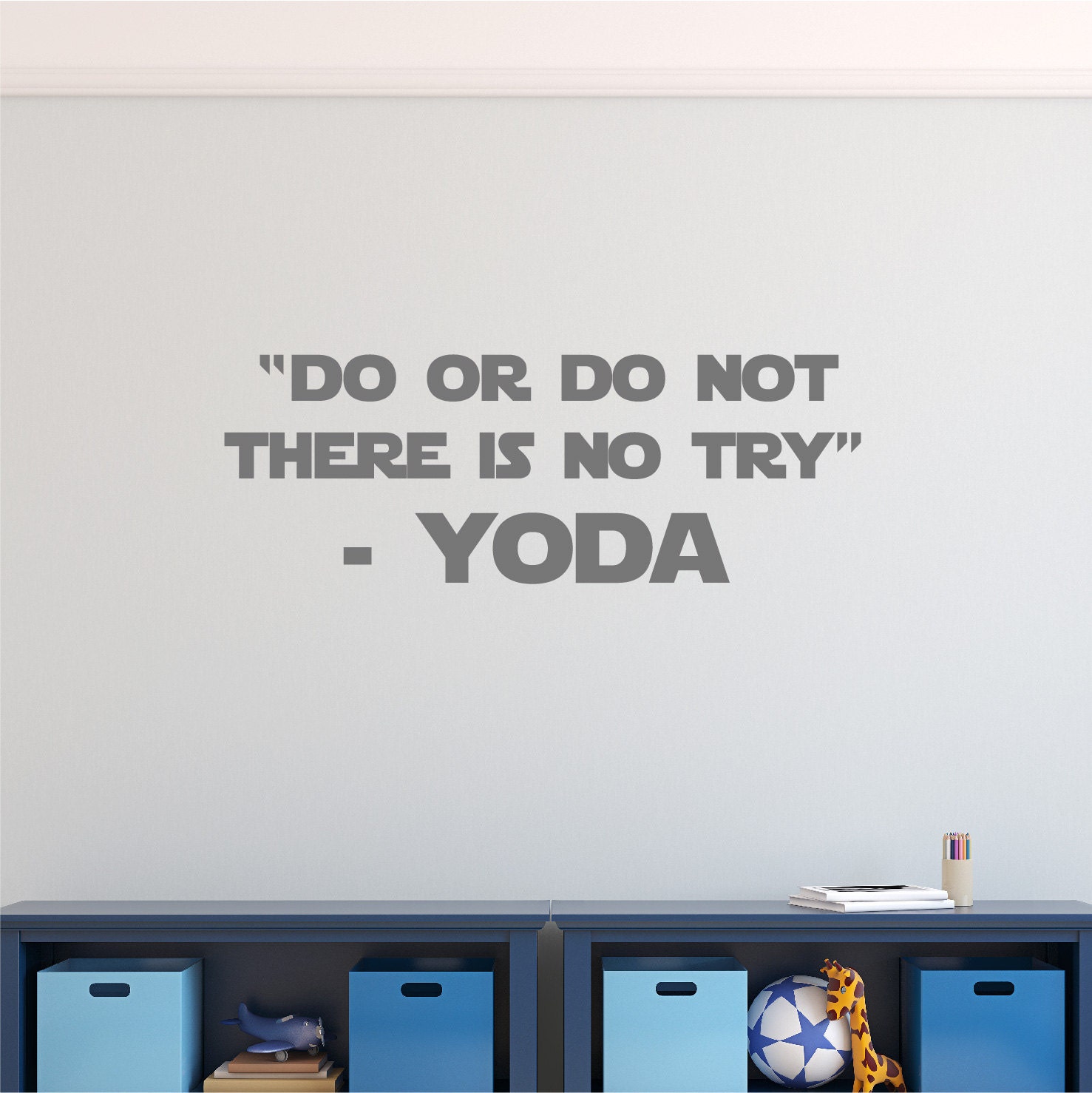 Star Wars Wall Decal Quote Wall Sticker Yoda Quote Wall Etsy