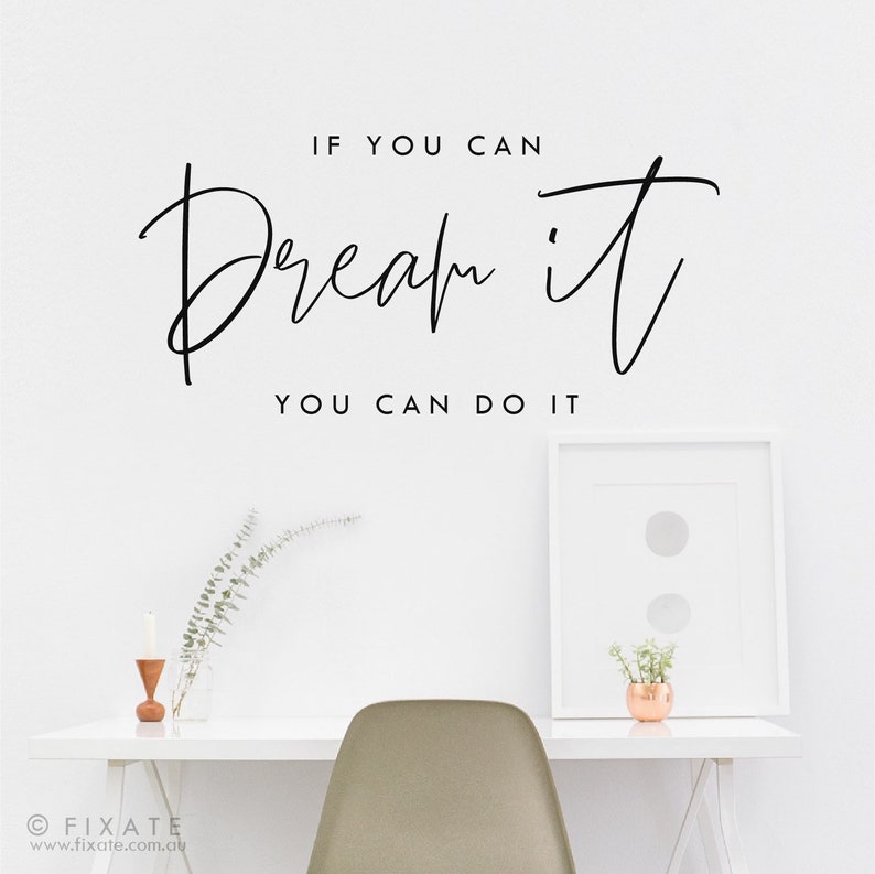 disney wall decal quote inspirational wall decal motivational | etsy