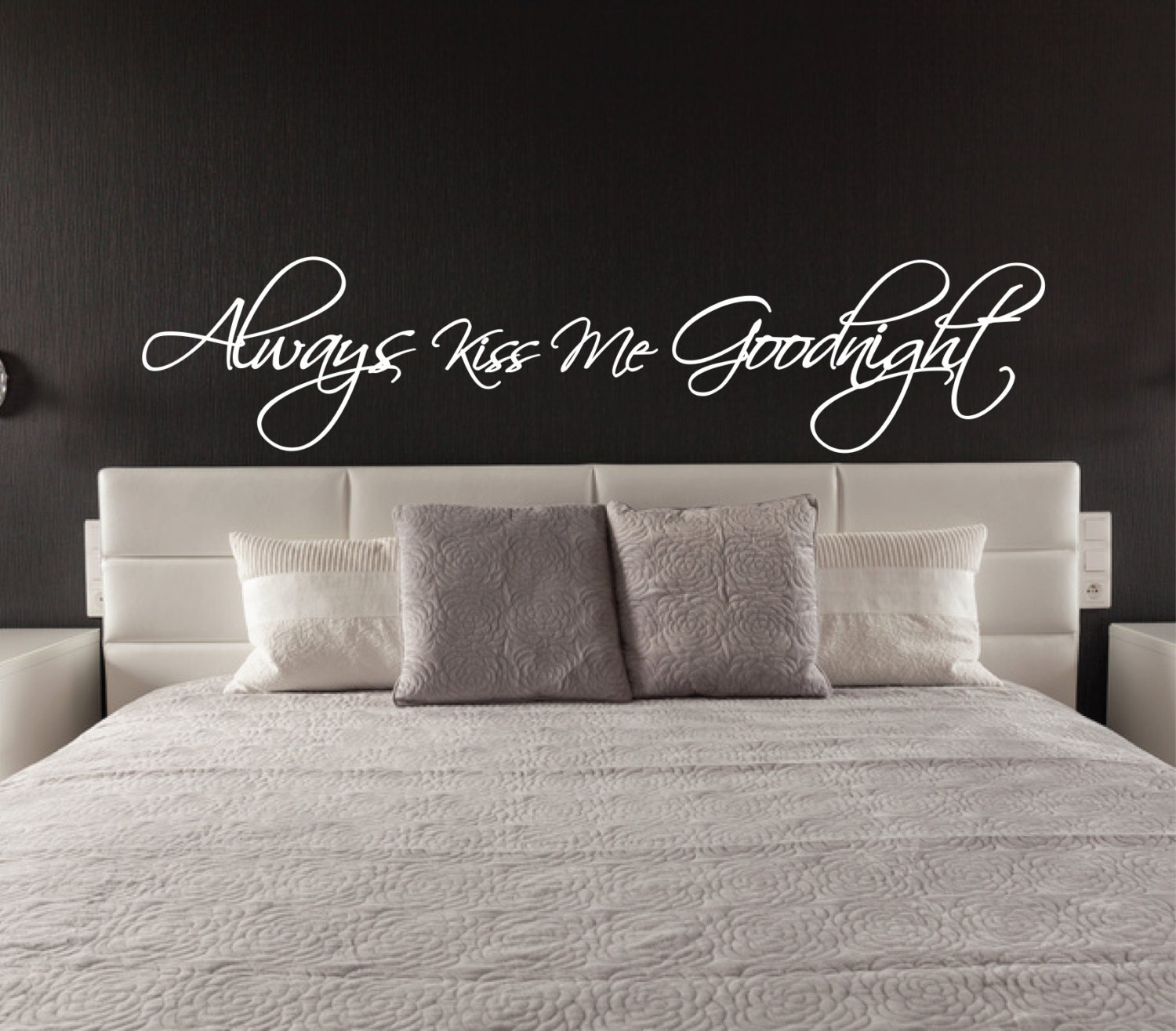 Above Bed Wall Sticker Always Kiss Me Goodnight L Over Bed Etsy Australia