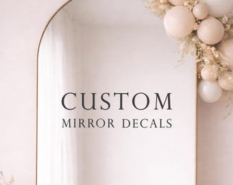 Custom Mirror Decal Wedding Welcome Mirror Sticker Welcome Sign Decal Personalised Mirror Sticker Backdrop Decal Personalized Vinyl Letters