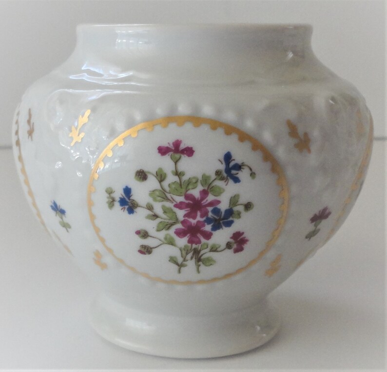 Vintage Haviland Limoges France Small Jar Vase Hand Painted Etsy